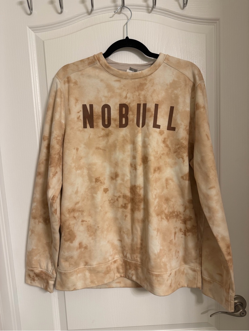 NOBULL Tan Tie-Dye Crewneck Sweatshirt